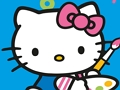 Spel Kleur volgens nommer met Hello Kitty  aanlyn