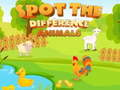 Spel Sien die verskil diere  aanlyn