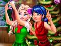 Spel Ladybug En Elsa Xmas Selfie  aanlyn