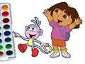 Spel Dora The Explorer-kleurboek  aanlyn