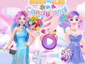 Spel Barbie en Elsa in Candyland  aanlyn