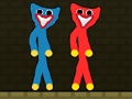 Spel Rooi en Blou Stickman Huggy  aanlyn