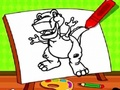 Spel Maklike kinders kleur dinosourus  aanlyn