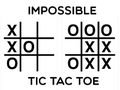 Spel Onmoontlike tic tac toe  aanlyn