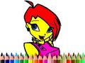 Spel Terug Skool toe Winks Kleurboek  aanlyn