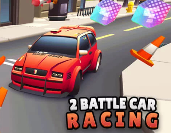Spel 2-speler Battle Car Racing  aanlyn