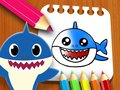 Spel Baba Shark Kleurboek  aanlyn