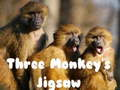 Spel Drie Monkey's Jigsaw  aanlyn