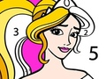 Spel Prinses kleur volgens nommer  aanlyn