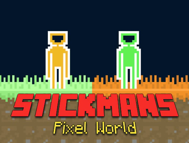 Spel Stickmans Pixel World aanlyn