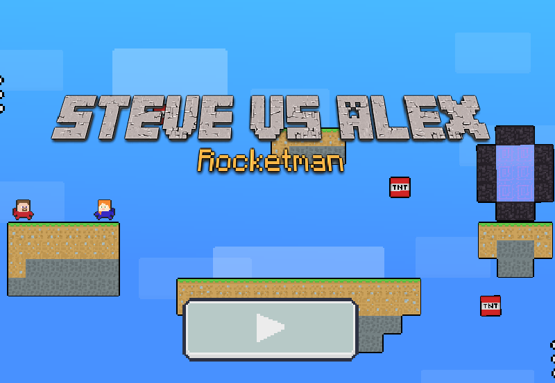Spel Steve vs Alex Rocketman aanlyn