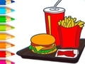 Spel Inkleurboek: Hamburger  aanlyn