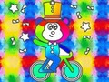 Spel Inkleurboek: Monkey Rides Unicycle  aanlyn