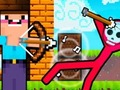 Spel Noob Archer vs Stickman Zombie aanlyn