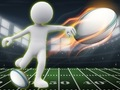 Spel Stickman Rugby hardloop en skop  aanlyn