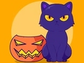 Spel Kleurboek: Halloween Cat  aanlyn