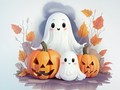 Spel Inkleurboek: Halloween Ghosts  aanlyn
