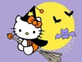 Spel Kleurboek: Kitty Halloween  aanlyn