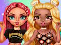 Spel Rainbow Girls Dress Up Challenge aanlyn