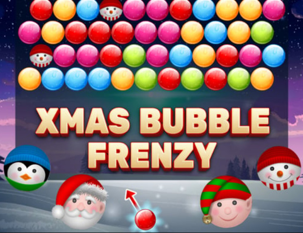 Spel Kersfees Bubble Frenzy  aanlyn