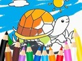 Spel Inkleurboek: Sunny Turtle  aanlyn
