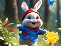Spel Jigsaw -legkaart: Running Rabbit aanlyn