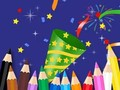 Spel Inkleurboek: Gelukkige Nuwejaar  aanlyn