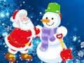 Spel Santa Claus en Snowman Jigsaw  aanlyn