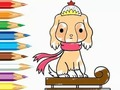 Spel Inkleurboek: Honde-ry-slee  aanlyn