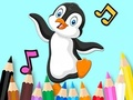 Spel Inkleurboek: Dansende Pikkewyn  aanlyn