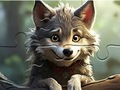 Spel Legkaart: Glimlaggende Wolf  aanlyn