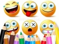 Spel Kleurboek: Snaakse emoji  aanlyn