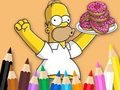 Spel Inkleurboek: Simpson Donut  aanlyn