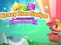 Spel Crazy Zoo Swipe Match 3 legkaart  aanlyn