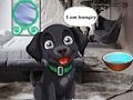 Spel Voer Honger Swart Hond  aanlyn