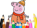 Spel Inkleurboek: Mamma Vark Winter  aanlyn