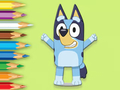 Spel Inkleurboek: Happy Bluey  aanlyn
