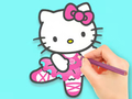 Spel Inkleurboek: Hello Kitty Dancing  aanlyn
