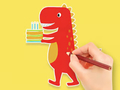 Spel Inkleurboek: Dinosourus-verjaardag  aanlyn