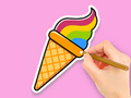 Spel Inkleurboek: Rainbow Roomys  aanlyn