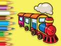 Spel Inkleurboek: Running Train  aanlyn