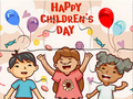 Spel Legkaart: Gelukkige Kinderdag  aanlyn