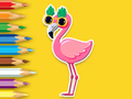 Spel Inkleurboek: Flamingo  aanlyn