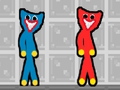 Spel Rooi en Blou Stick Huggy  aanlyn