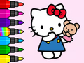 Spel Inkleurboek: Hello Kitty Teddiebeer  aanlyn