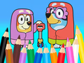 Spel Inkleurboek: Bluey Flossing Grannies  aanlyn