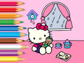 Spel Inkleurboek: Hello Kitty Reëndag  aanlyn