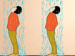 Spel Vind Rain Coat Girl  aanlyn