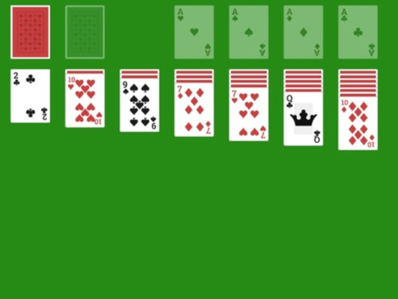 Spel Solitaire streep aanlyn