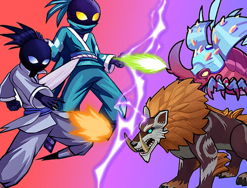 Spel Stick Ninja Survival aanlyn